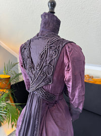 Rare 1911 Edwardian Half‑Mourning Dress by Kate Riley