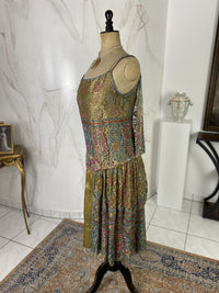 Antikes, besticktes Lamé-Abendkleid, Amerika, ca. 1926