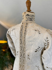 Antique Four‑Piece Edwardian Walking Dress ca. 1910 – Linen, Lace & Lady Gillman Provenance