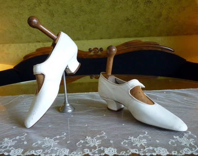 Antique Goatskin Wedding Shoes, ca. 1910