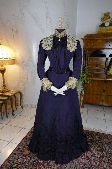 Antique Silk Visiting Gown, ca. 1898