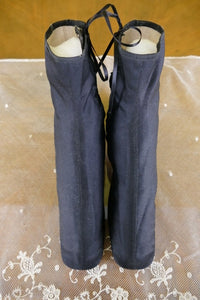 Schwarze Stiefel mit seitlicher Schnürung, Bürgerkriegszeit, ca. 1860–1865