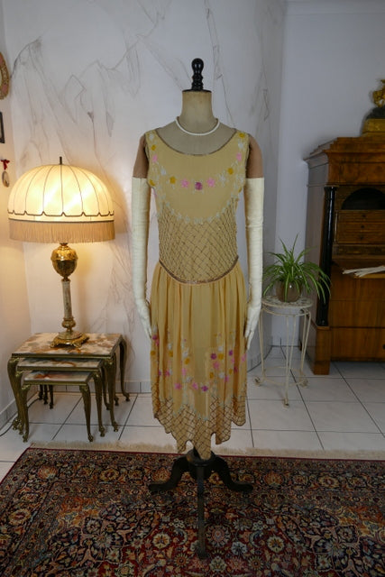Antique Silk Beaded Cocktail Dress, ca. 1926