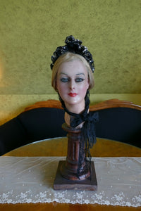 MARCELLE FAURAS Antiker Pariser Paillettenhut, ca. 1899