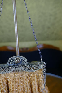 Bernsteinfarbene Art Déco Tasche, 1920er