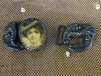 Gürtelschnalle mit Jugendstilmotiv, ca. 1908