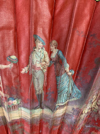 Faltfächer „Blumenverkäufer-Motiv“, um 1900