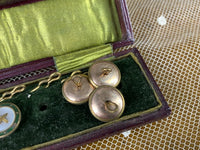 Emaillierte Herrenknöpfe, England, ca. 1902