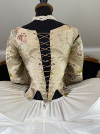 Seltenes Rokoko-Mieder, ca. 1765 – handgenähtes französisches Kleidungsstück aus dem 18. Jahrhundert