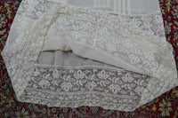 Antikes edwardianisches maltesisches Spitzen-Teekleid, ca. 1908