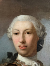 Höfisches Rokoko-Porträt eines Wiener Paares, ca. 1760 – Österreichische Adelsmalerei des 18. Jahrhunderts