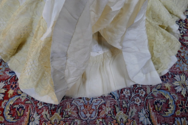 Antikes edwardianisches Kleid von 1901 – MACHARET New York & Paris Zweiteiliges Ensemble aus Seide und Spitze