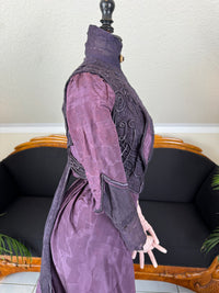 Rare 1911 Edwardian Half‑Mourning Dress by Kate Riley