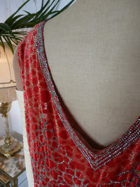 WORTH Antikes Samtkleid mit Dévoré-Muster, Paris, ca. 1926
