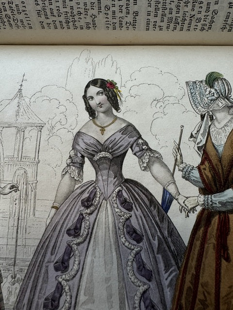 Antikes Biedermeier Abendkleid ca. 1845 – Österreichisches Brokatkleid