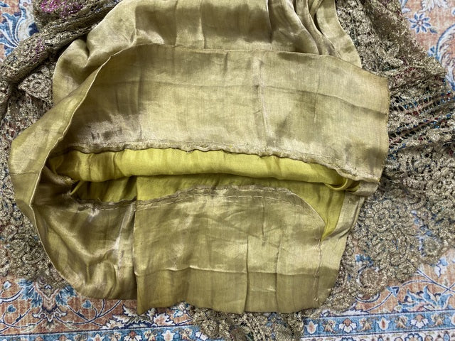 Antikes, besticktes Lamé-Abendkleid, Amerika, ca. 1926