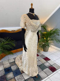 Edwardian wedding ensemble by Reville & Rossiter London with original box, shoes and accessories, Lady Gillman provenance, 1911