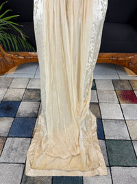 Evening Dress 1912 – Cream Silk Brocade with Lace & Crepe Drapes by M. E. Humble, Court Dressmaker, Lady Gillman Provenance