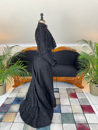 Edwardian black lace day dress, early 20th‑century fashion