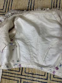 Antikes Seidenabendkleid mit Tagesoberteil, ca. 1864