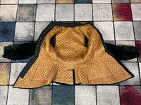 Seltene viktorianische Reitjacke, ca. 1878 – Grüner Samt, gestepptes Seidenfutter, historische Reitsportmode