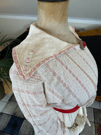 Natural Fiber Day Ensemble – Linen Skirt, Cotton Blouse & Leather Shoes