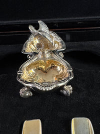 SY & Wagner Silver Salt Cellars – Prince Wilhelm, Emperor Wilhelm II, ca. 1880