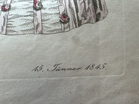 Antikes Biedermeier Abendkleid ca. 1845 – Österreichisches Brokatkleid