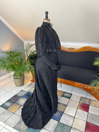 Edwardian black lace day dress, early 20th‑century fashion