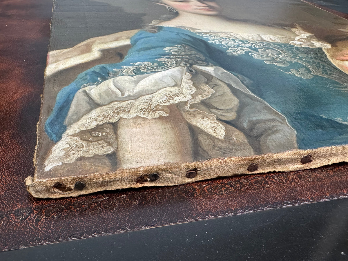 Höfisches Rokoko-Porträt eines Wiener Paares, ca. 1760 – Österreichische Adelsmalerei des 18. Jahrhunderts