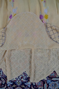 Antikes seidenes, perlenbesetztes Cocktailkleid, ca. 1926