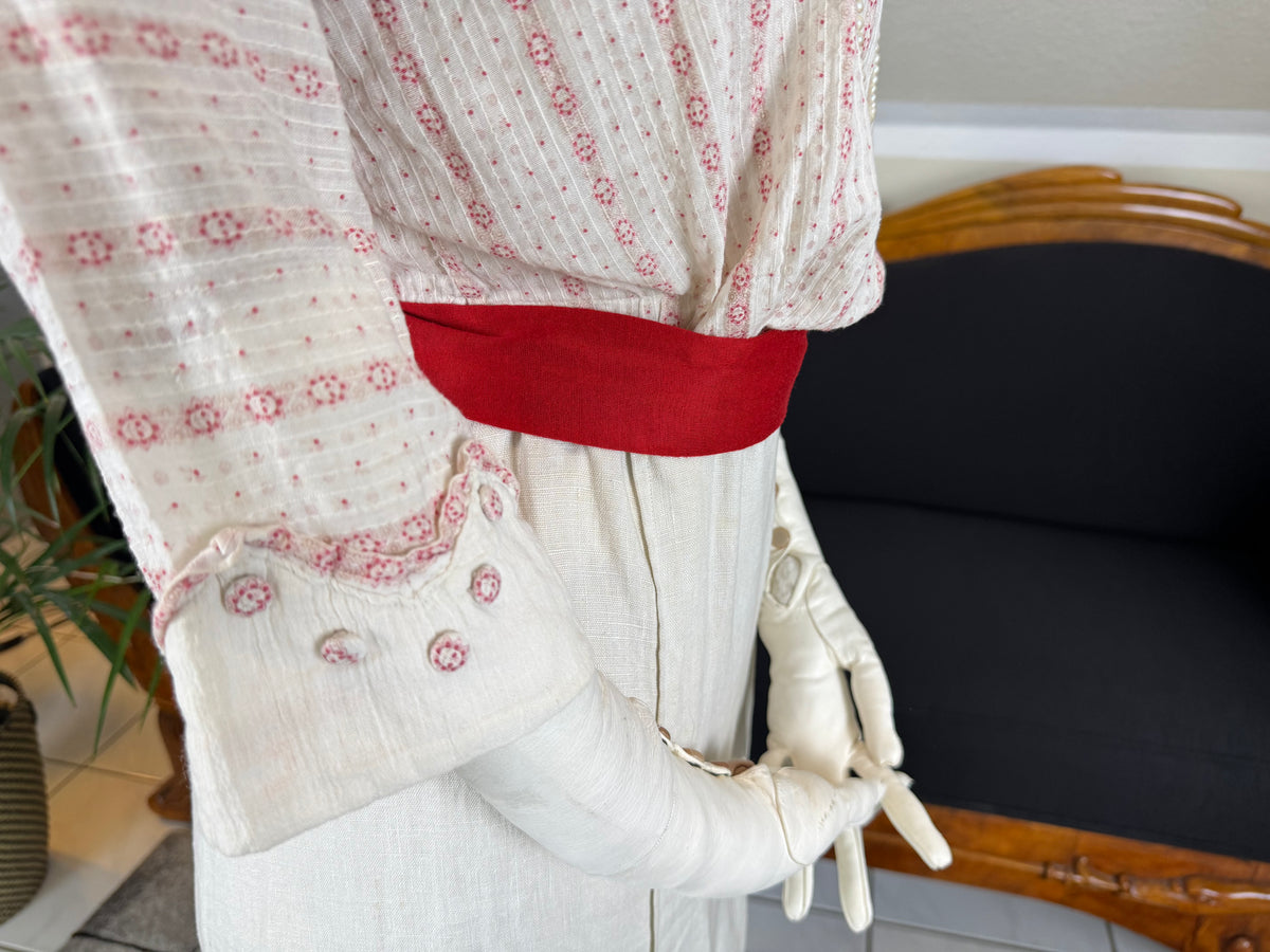 Natural Fiber Day Ensemble – Linen Skirt, Cotton Blouse & Leather Shoes