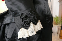 EMILE PINGAT Antikes viktorianisches Tournürenkleid, Paris, ca. 1882