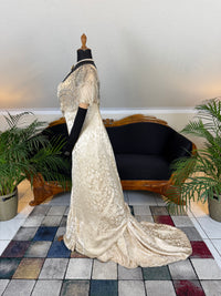 Edwardian wedding ensemble by Reville & Rossiter London with original box, shoes and accessories, Lady Gillman provenance, 1911