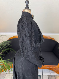 Edwardian black lace day dress, early 20th‑century fashion