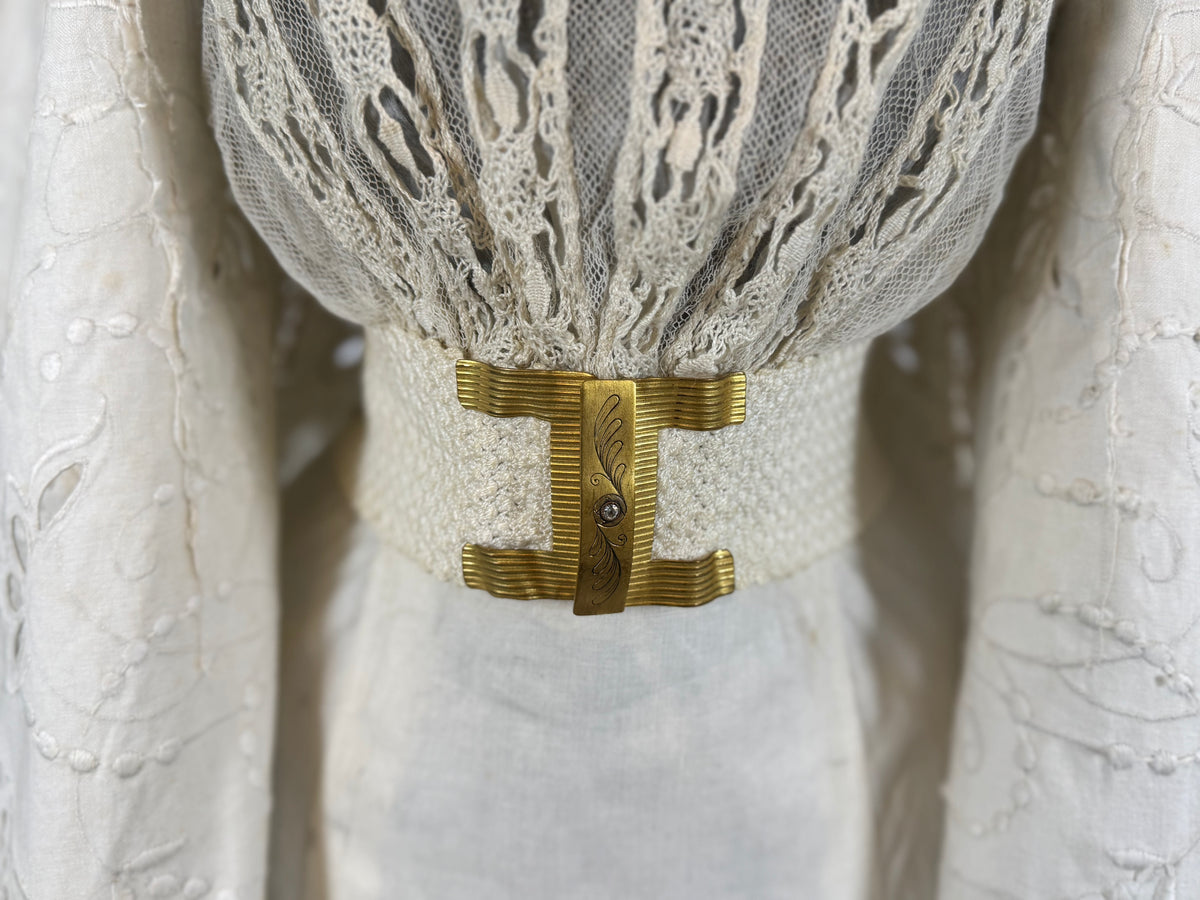 Antique Four‑Piece Edwardian Walking Dress ca. 1910 – Linen, Lace & Lady Gillman Provenance