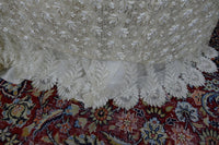 Antikes besticktes Spitzen-Bustle-Überkleid, 1880er Jahre
