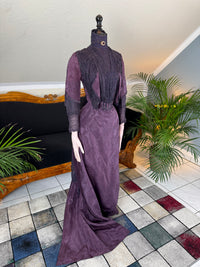 Rare 1911 Edwardian Half‑Mourning Dress by Kate Riley