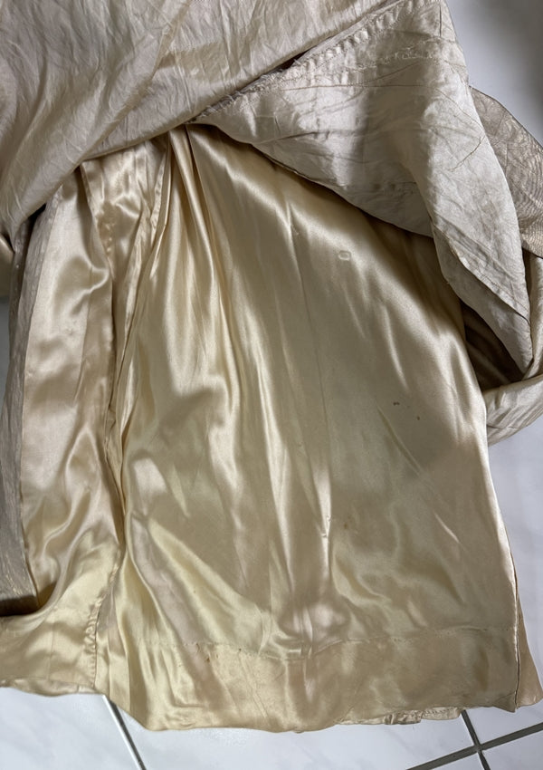 Antikes silbernes Lamé-Abendkleid aus der Titanic-Ära, ca. 1912