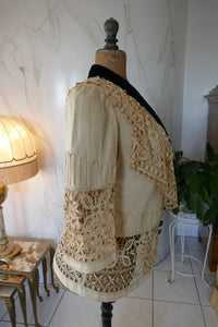 Antikes edwardianisches Leinen-Geh-Ensemble, ca. 1906 – Kleid & Jacke