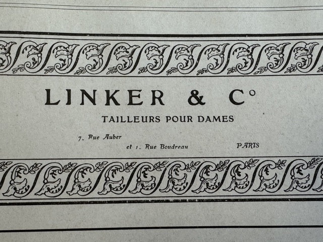 LINKER & Cie. Antikes schwarzes Samt-Gehkleid, Paris, ca. 1910