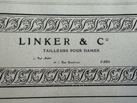 LINKER & Cie. Antikes schwarzes Samt-Gehkleid, Paris, ca. 1910