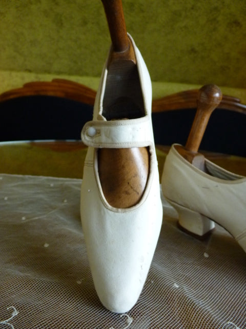 Antique Goatskin Wedding Shoes, ca. 1910