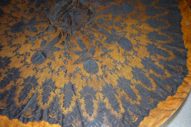 Antiker Sonnenschirmbezug aus Spitze, ca. 1910