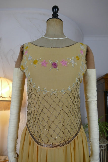 Antique Silk Beaded Cocktail Dress, ca. 1926
