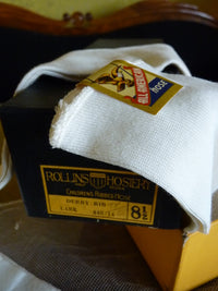 ROLLINS HOSIERY Antike gerippte Strümpfe, 1920er Jahre
