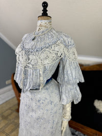 Antikes zweiteiliges Edwardianisches Sommerkleid, ca. 1903