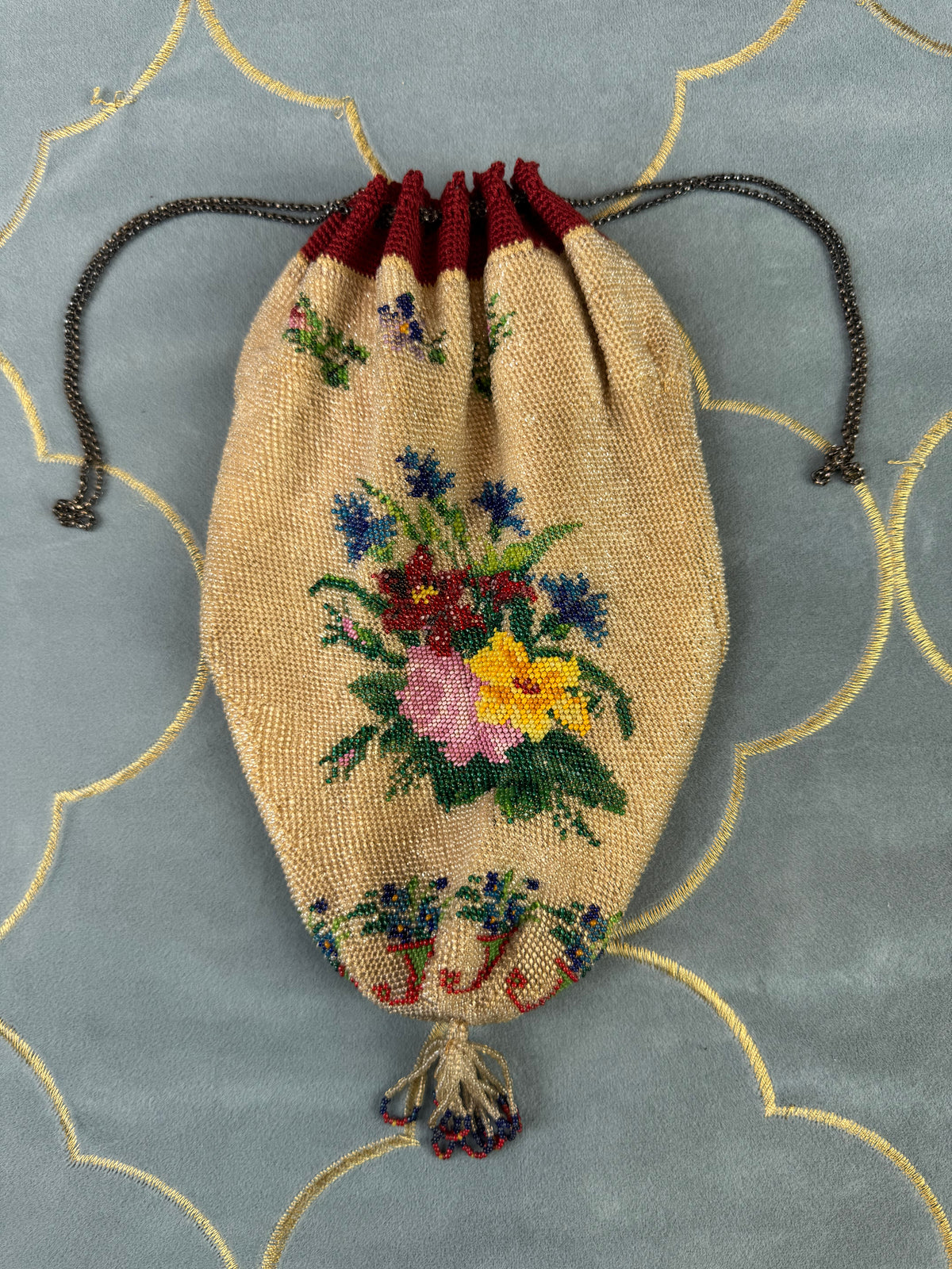 Antike Perlentasche, Deutschland, ca. 1890