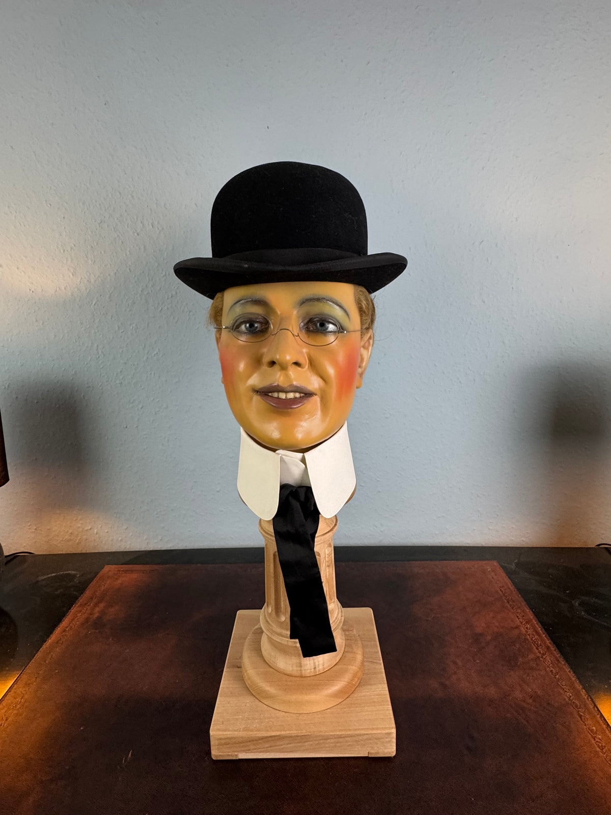 French Bowler hat, silk‑lined, M.A.C.F. Qualité Supérieure, very well preserved, riding style.
