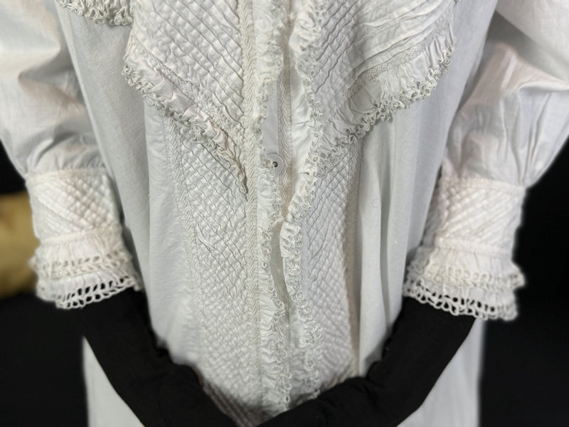 Antiker viktorianischer Baumwollbademantel, England, ca. 1890